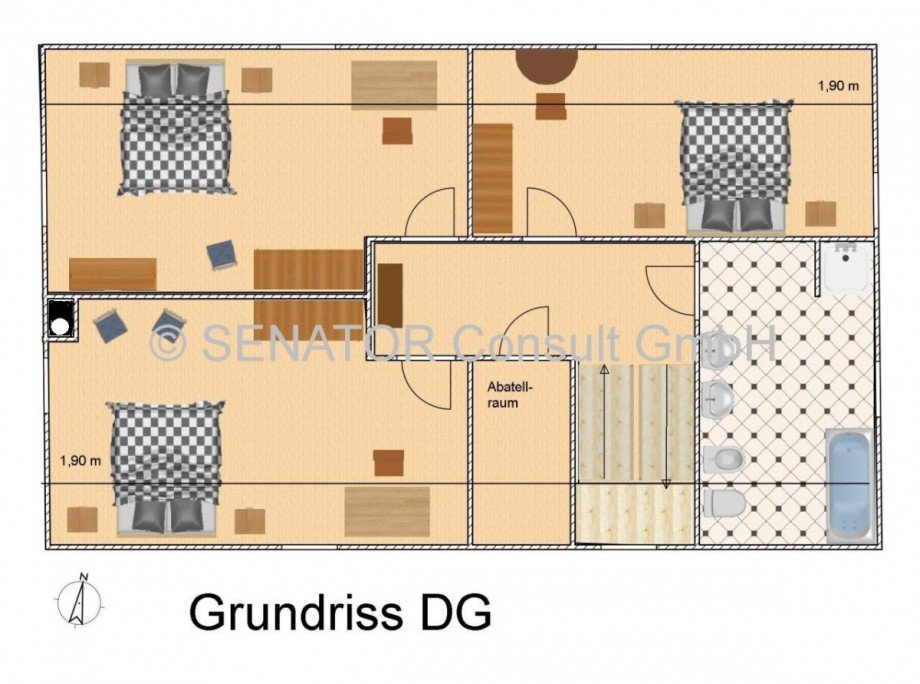 Grundriss_DG Einfamilienhaus Retowo