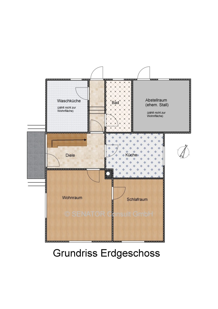 Grundriss Erdgeschoss Einfamilienhaus Rellingen-Krupunder