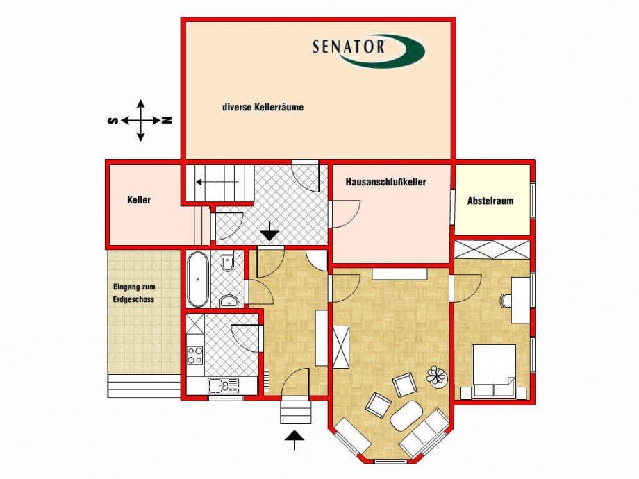 Grundriss Souterrainwohnung Hamburg