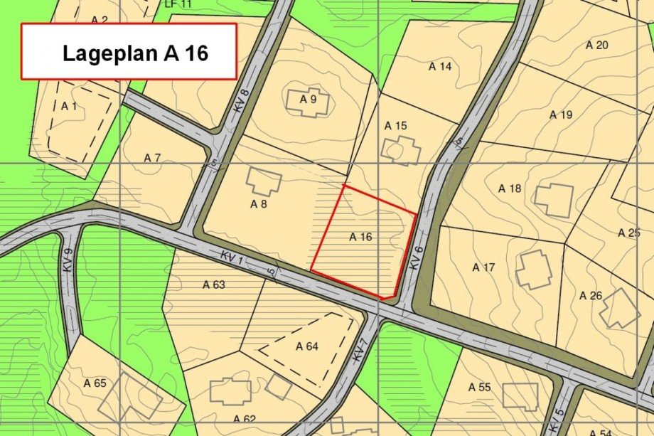 Lageplan Grundst�ck A16 Freizeitgrundst�ck Etnedal