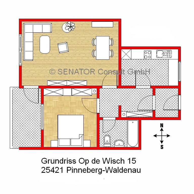 Grundriss Etagenwohnung Pinneberg-Waldenau