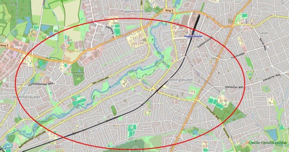 Suchgebiet Etagenwohnung Hamburg