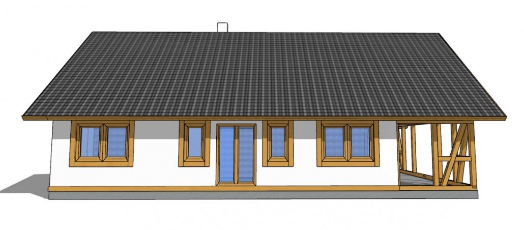 Seitenansicht Einfamilienhaus Retowo