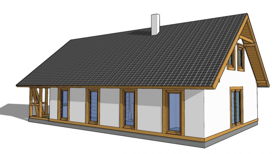 Seitenansciht Einfamilienhaus Retowo