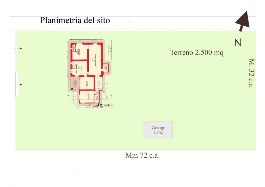Lageplan Grundst�ck Haus Guardistallo