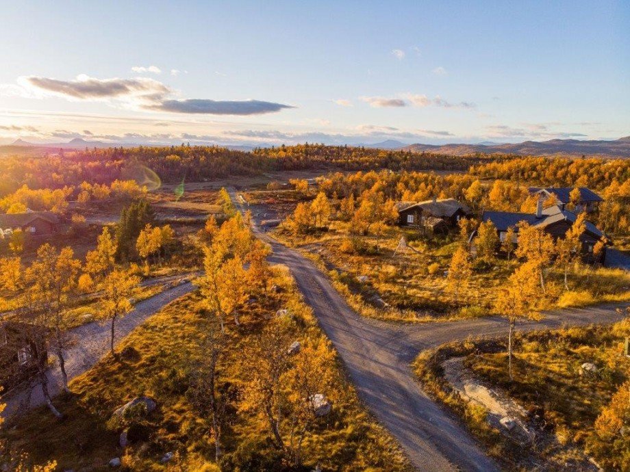 Olsjolitoppen Luftansicht Freizeitgrundst�ck Etnedal