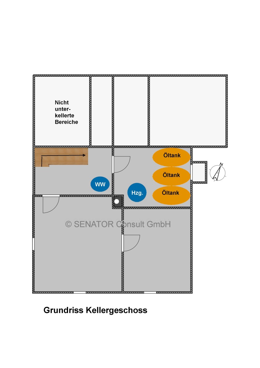 Grundriss Kellergeschoss Einfamilienhaus Rellingen-Krupunder